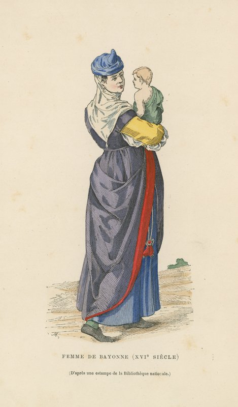Kvinne fra Bayonne, 1500-tallet av French School