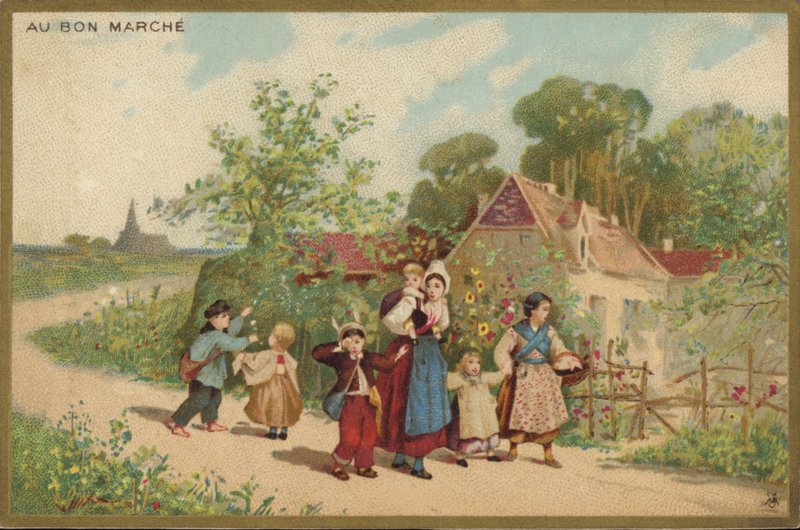 Kvinner og barn går av French School