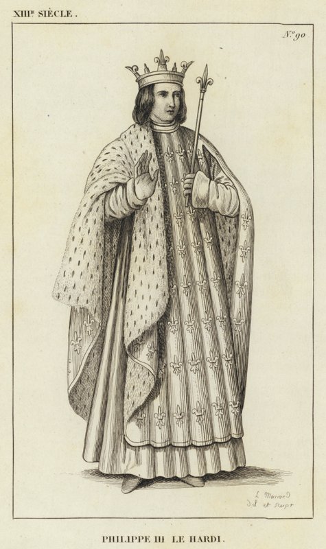 XIII århundre, Filip III den dristige (gravering) av French School