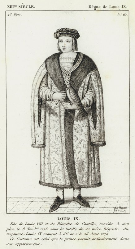 XIII Siecle, Regne de Louis IX, Louis IX (gravering) av French School