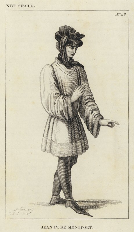 XIV Century, Jean IV de Montfort (gravering) av French School