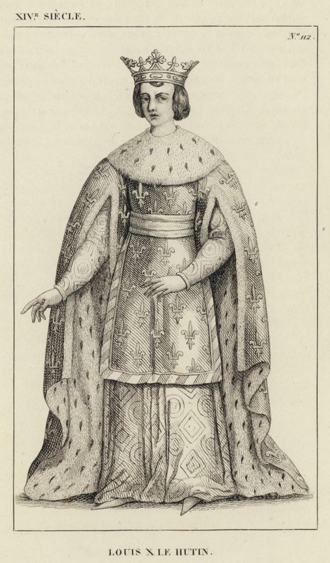 XIV Century, Louis X le Hutin (gravering) av French School