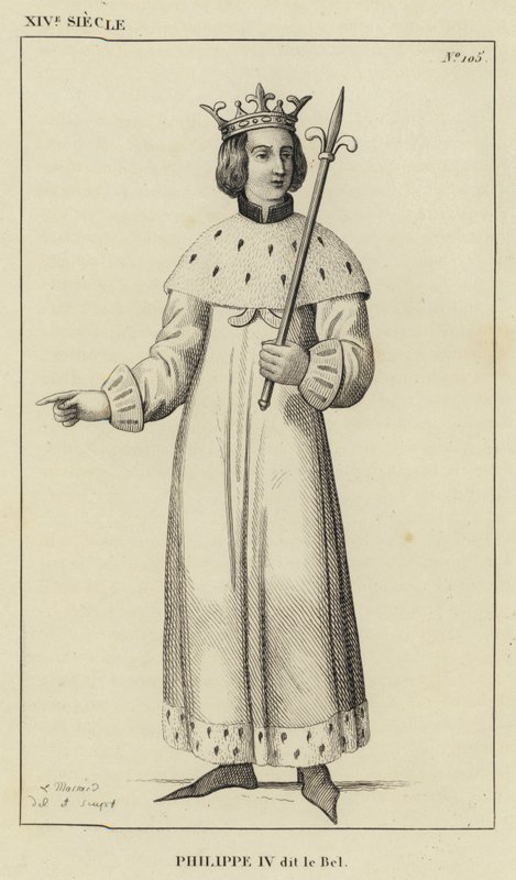 XIV Century, Philippe IV dit le Bel (gravering) av French School