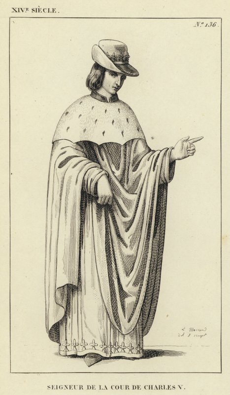 XIV Century, Lord of the Court of Charles V (gravering) av French School
