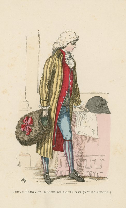 Ung fransk dandy fra Ludvig XVIs regjeringstid, 1700-tallet av French School