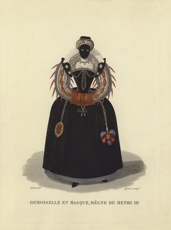 Ung dame i maske, regjering av Henry III av Frankrike av French School