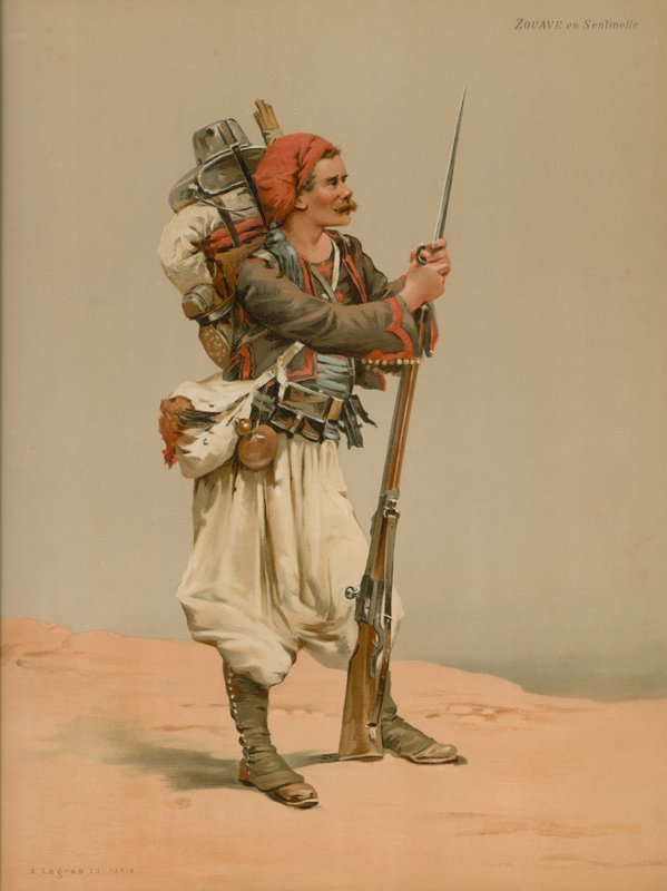 Zouave som Sentinel av French School