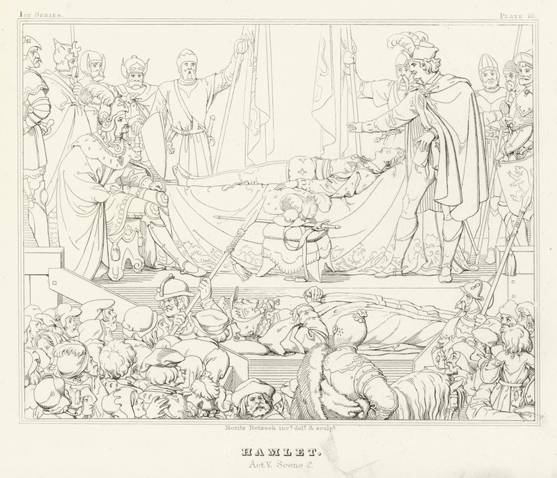 Hamlet, akt V, scene 2 (gravering) av Friedrich August Moritz Retzsch