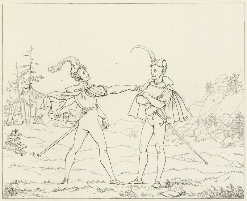 Illustrasjon for Goethes Faust av Friedrich August Moritz Retzsch