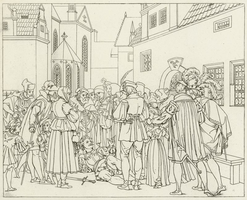 Illustrasjon for Goethes Faust av Friedrich August Moritz Retzsch