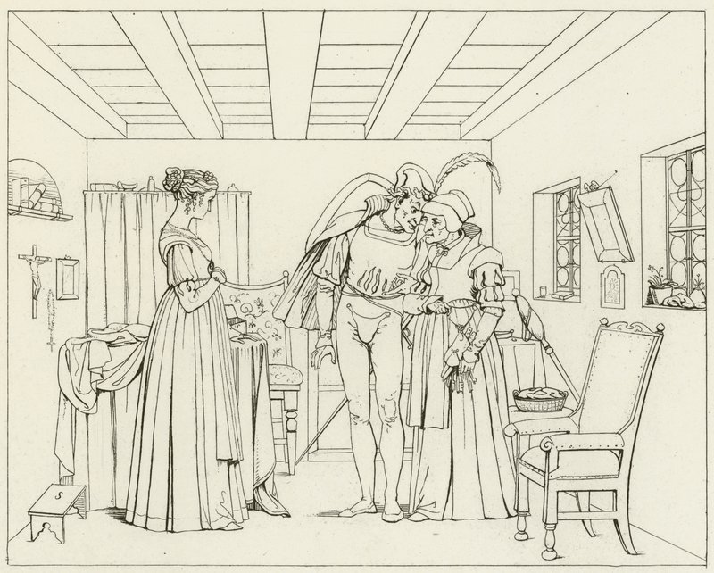 Illustrasjon for Goethes Faust av Friedrich August Moritz Retzsch