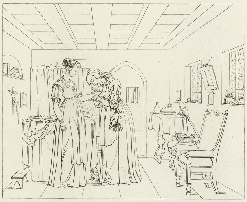 Illustrasjon for Goethes Faust av Friedrich August Moritz Retzsch
