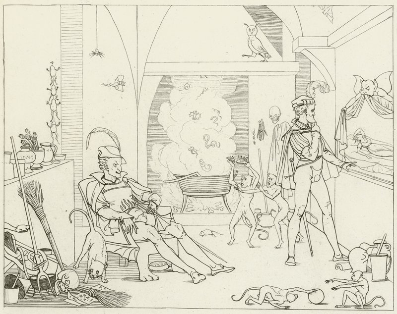 Illustrasjon for Goethes Faust av Friedrich August Moritz Retzsch