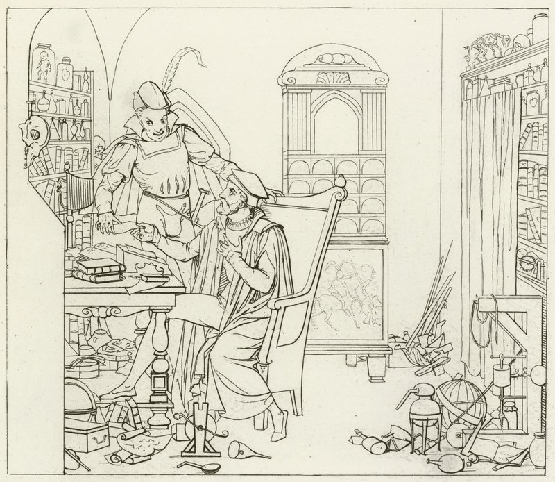 Illustrasjon for Goethes Faust av Friedrich August Moritz Retzsch