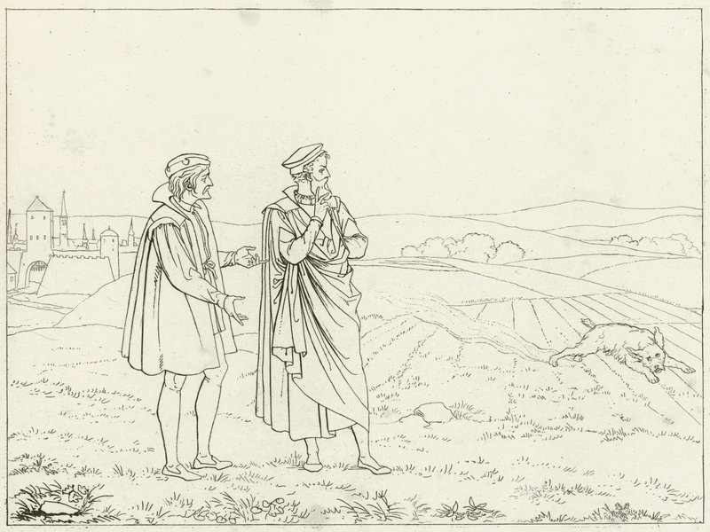 Illustrasjon for Goethes Faust av Friedrich August Moritz Retzsch