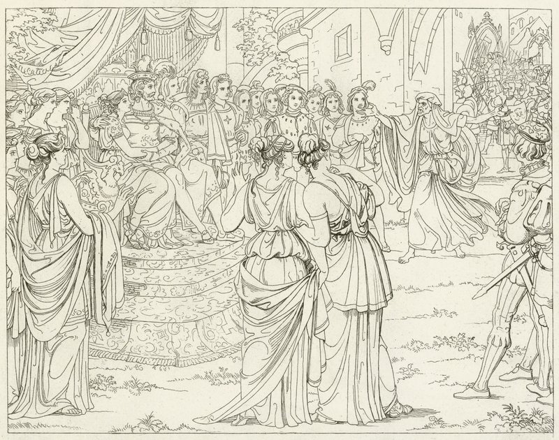 Illustrasjon for Goethes Faust av Friedrich August Moritz Retzsch