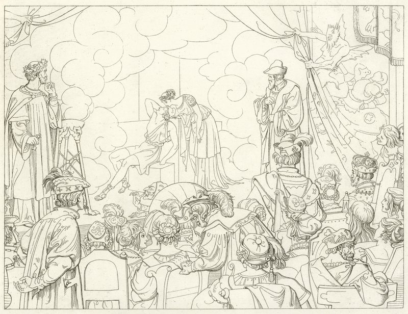 Illustrasjon for Goethes Faust av Friedrich August Moritz Retzsch