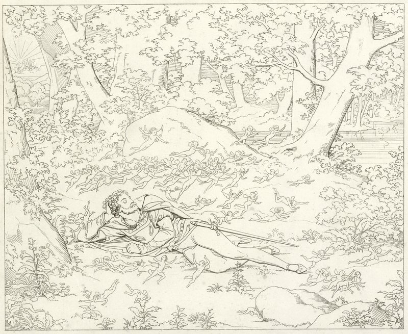 Illustrasjon for Goethes Faust av Friedrich August Moritz Retzsch