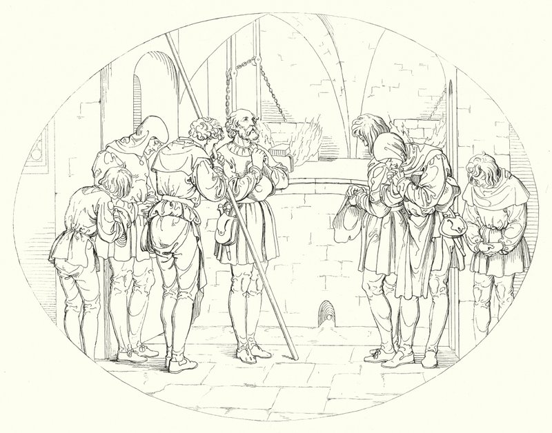 Illustrasjon for Schillers Lied von der Glocke, eller The Song Of The Bell (gravering) av Friedrich August Moritz Retzsch