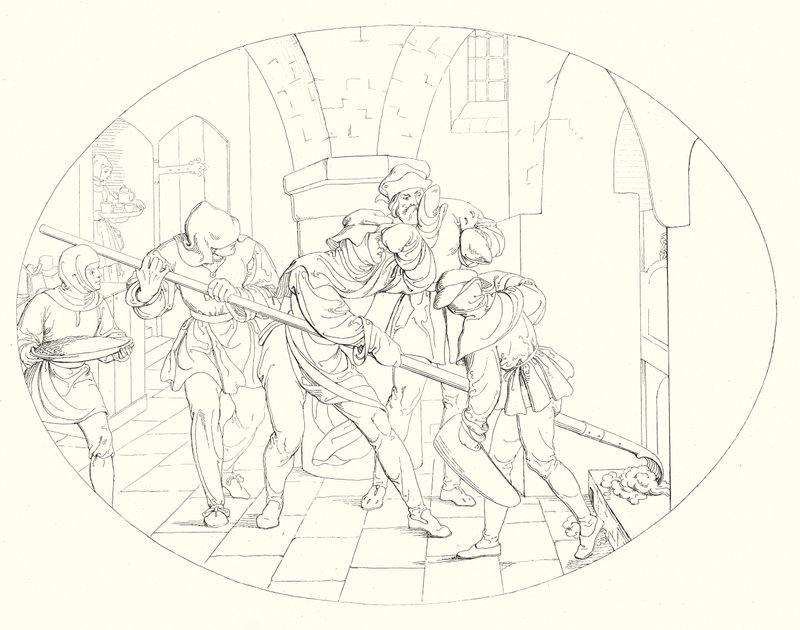 Illustrasjon for Schillers Lied von der Glocke, eller The Song Of The Bell (gravering) av Friedrich August Moritz Retzsch
