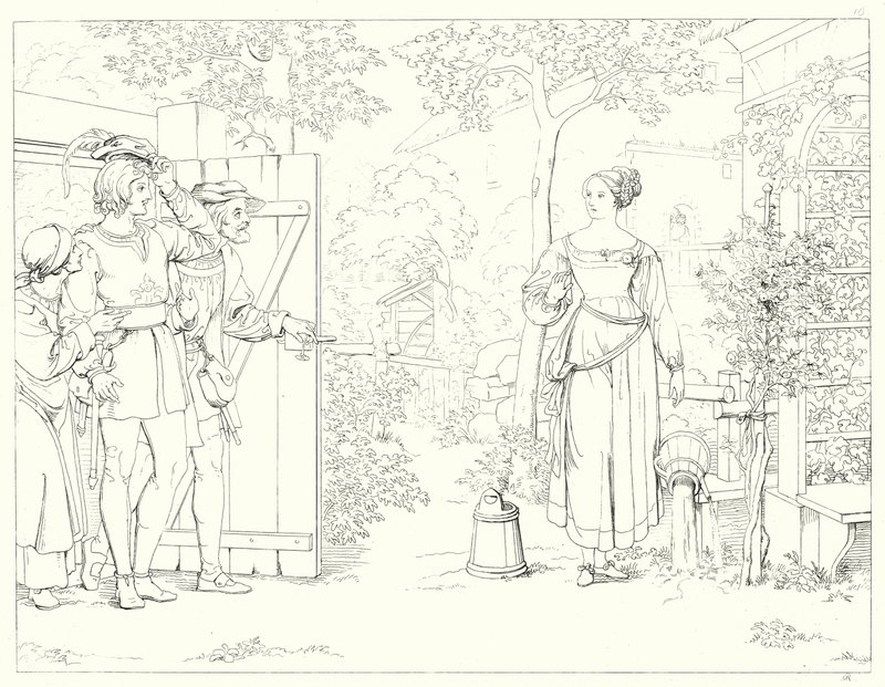Illustrasjon for Schillers Lied von der Glocke, eller The Song Of The Bell (gravering) av Friedrich August Moritz Retzsch