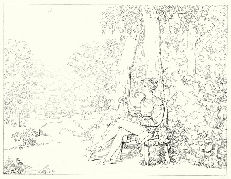 Illustrasjon for Schillers Lied von der Glocke, eller The Song Of The Bell (gravering) av Friedrich August Moritz Retzsch
