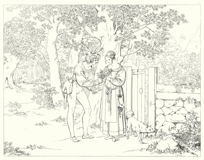 Illustrasjon for Schillers Lied von der Glocke, eller The Song Of The Bell (gravering) av Friedrich August Moritz Retzsch