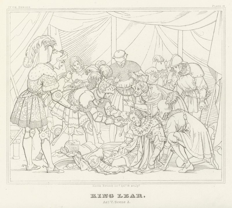 King Lear, akt V, scene 3 (gravering) av Friedrich August Moritz Retzsch