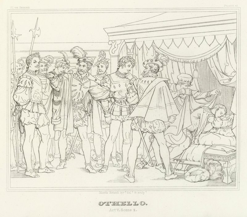 Othello, akt V, scene 2 (gravering) av Friedrich August Moritz Retzsch