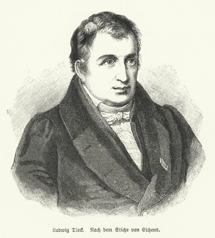 Ludwig Tieck , tysk poet og kritiker (litho) av Friedrich Eduard Eichens