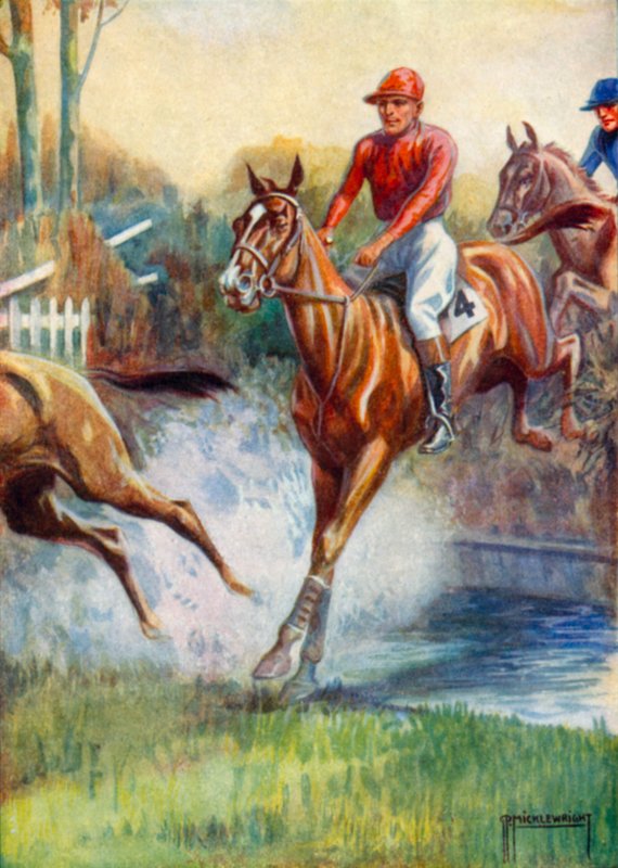 Illustrasjon for Black Beauty (farge litho) av G.P. Micklewright