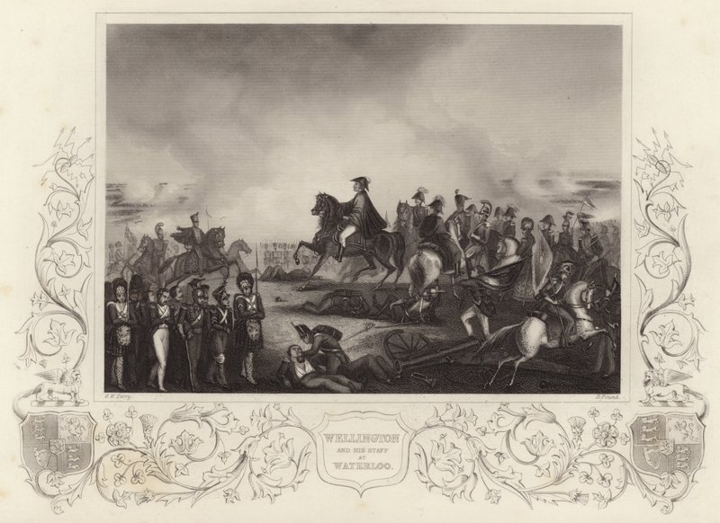 Duke of Wellington og hans stab på Waterloo av G.W. Terry