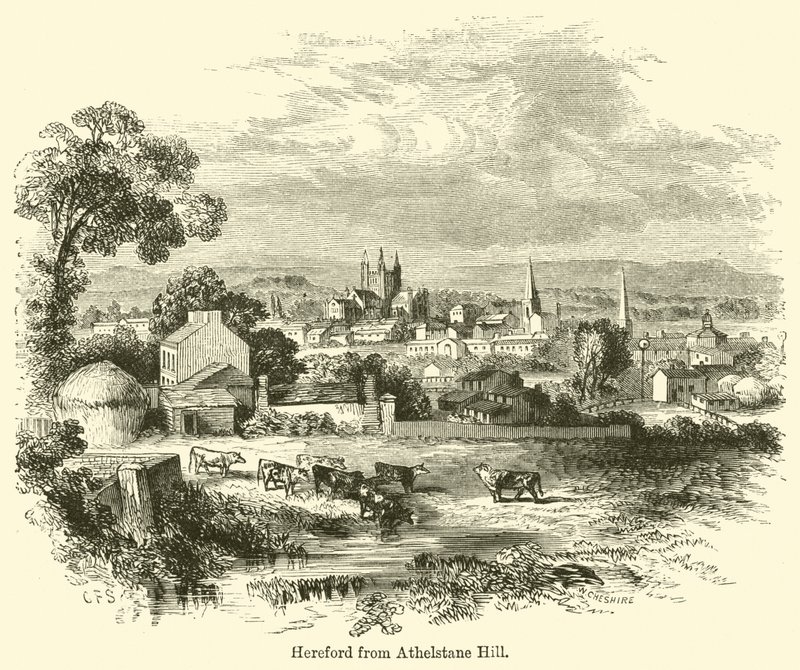 Hereford fra Athelstane Hill av G. F. Sargent