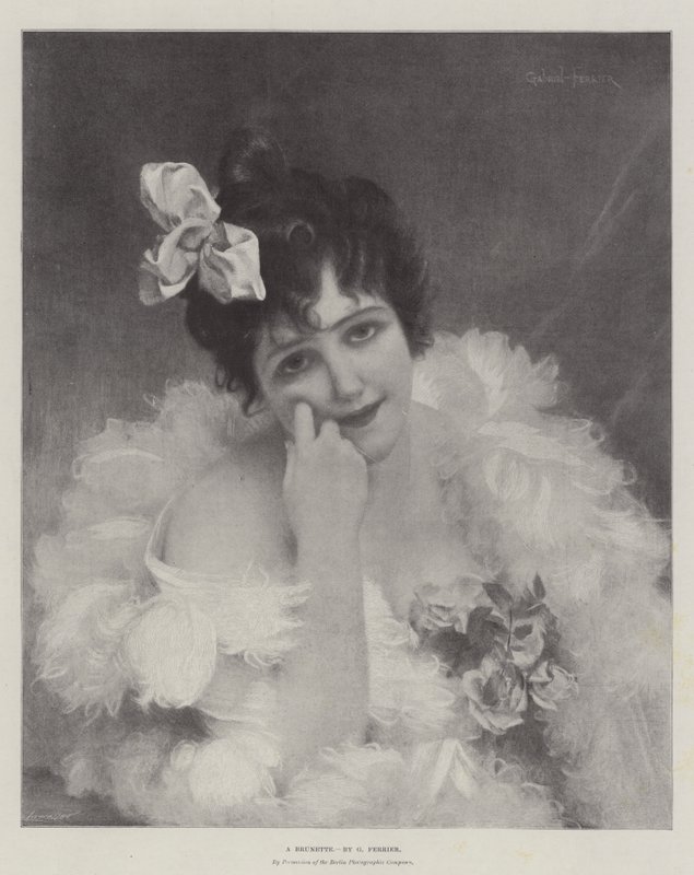 En brunette av Gabriel Joseph Marie Augustin Ferrier