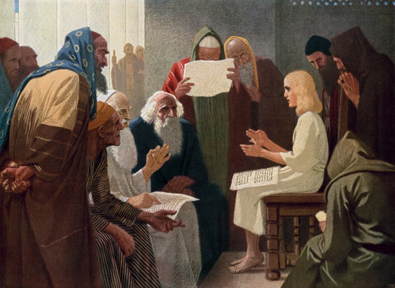 Jesus i tempelet av Gebhard Fugel