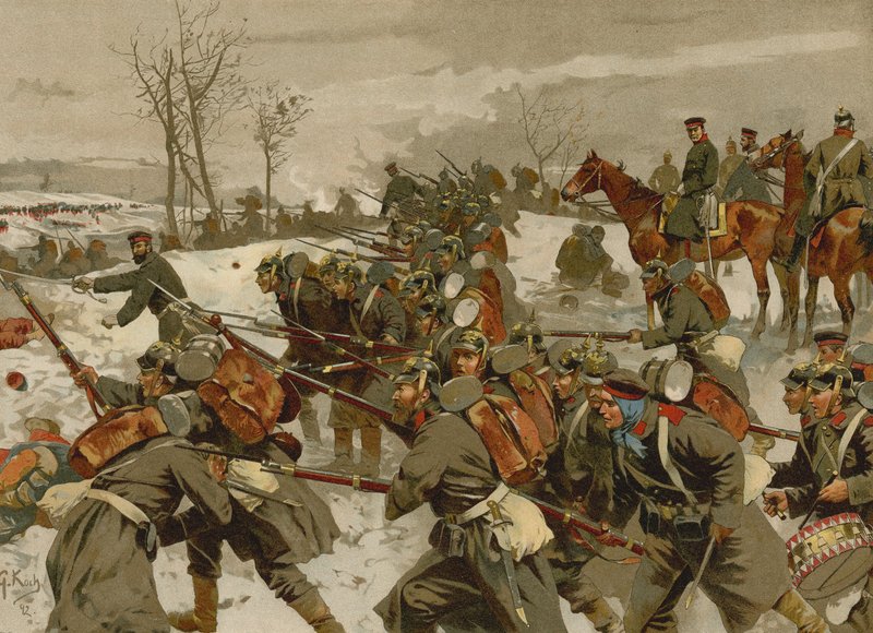 Slaget ved Lisaine, fransk-prøyssisk krig, 15.–17. januar 1871 av Georg Koch