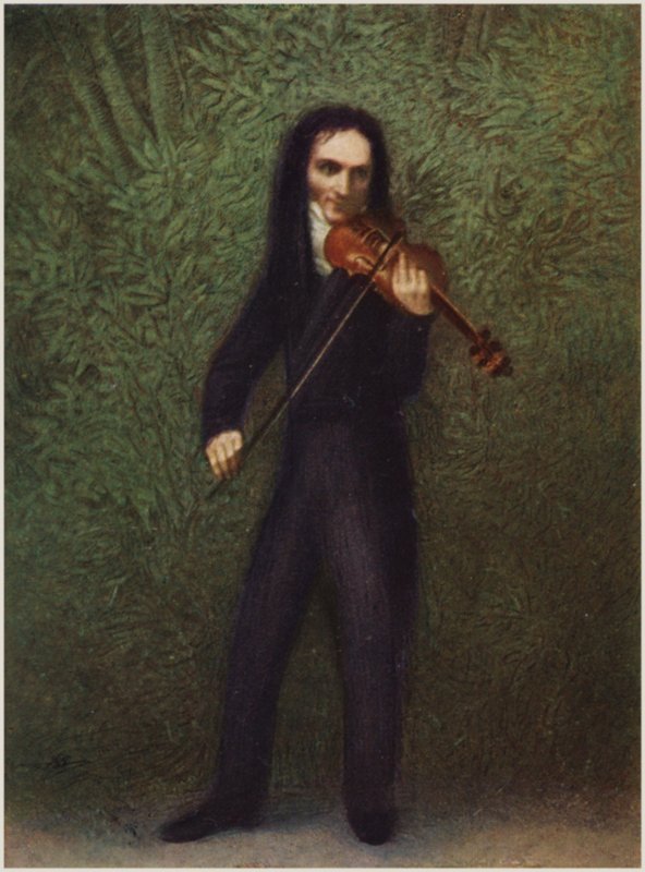 Portrett av Niccolo Paganini av Georg Friedrich Kersting