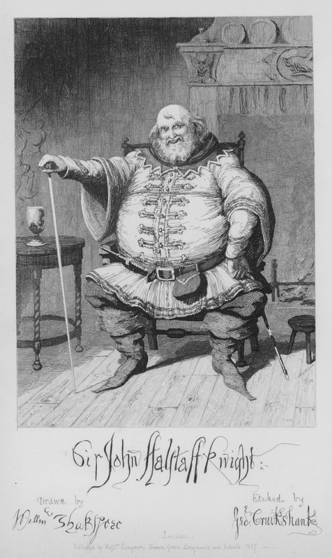 Sir John Falstaff Knight av George Cruikshank