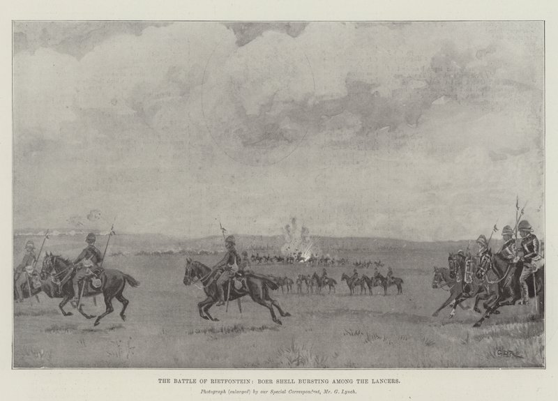 Slaget ved Rietfontein, Boer Shell sprakk blant Lancers av George Derville Rowlandson