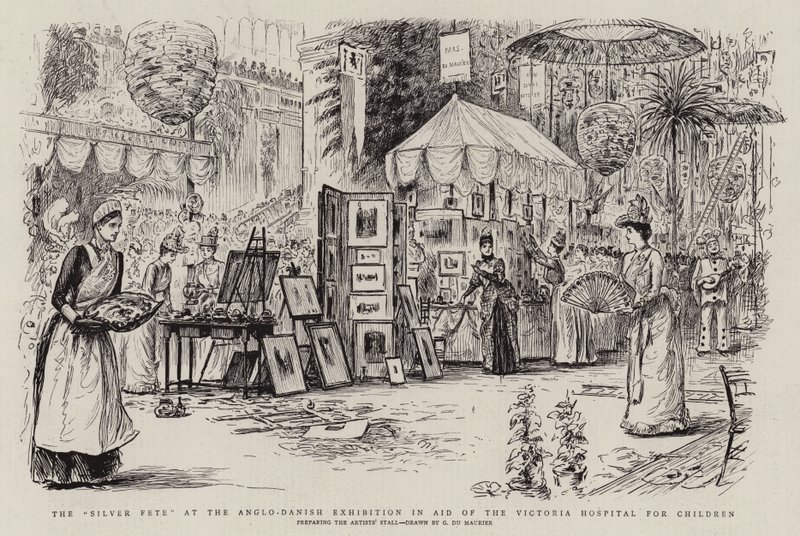 Sølvfesten på den anglo-danske utstillingen til støtte for Victoria Hospital for Children av George du Maurier