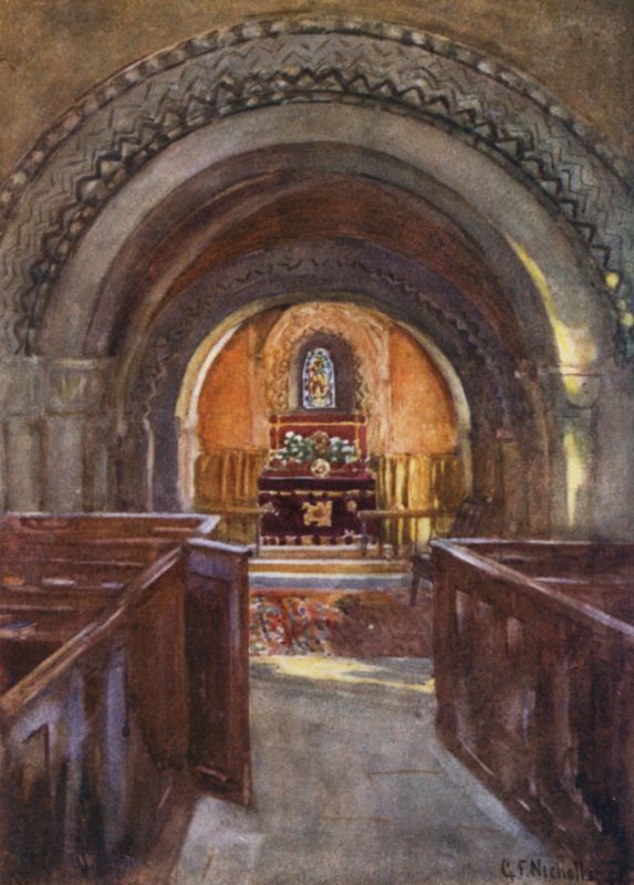 Interiør, Elkstone kirke av George Franck Nicholls