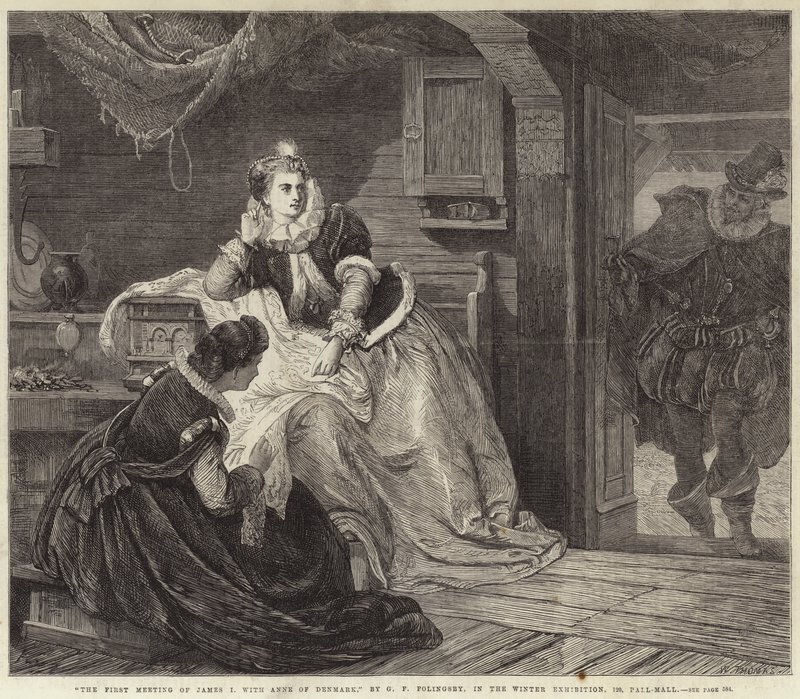 Det første møtet av James I med Anne av Danmark av George Frederick Folingsby
