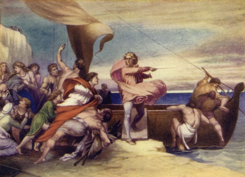 Alfred oppfordret sakserne til å motstå danskene av George Frederick Watts