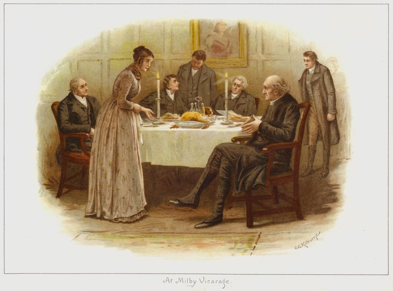 På Milby prestegård av George Goodwin Kilburne