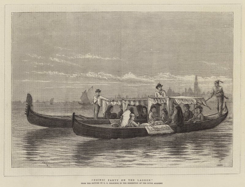 Piknikfest på lagunen av George Goodwin Kilburne