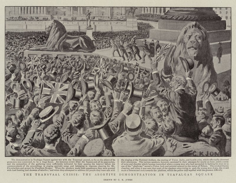 Transvaal-krisen, den abortive demonstrasjonen på Trafalgar Square av George Kingston Jones