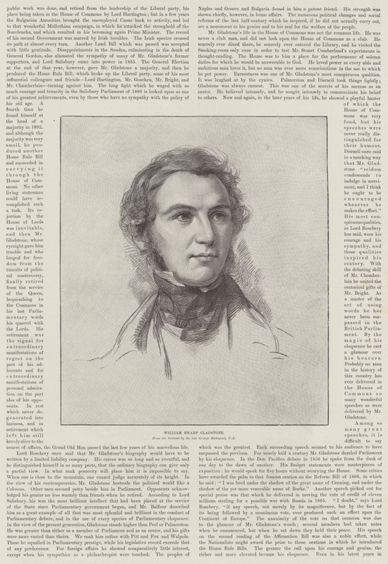 Suvenir fra Mr Gladstone av George Richmond