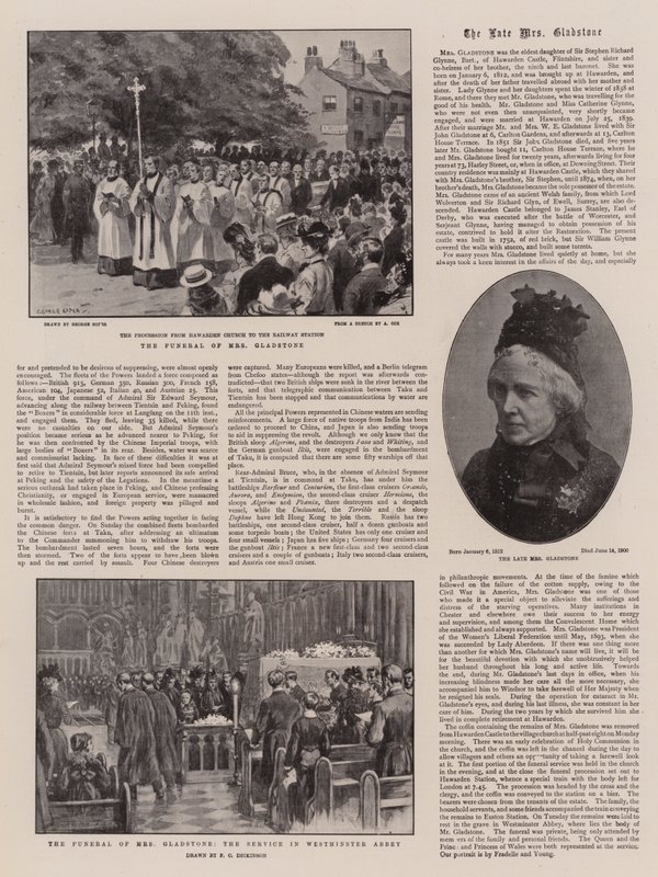 Begravelsen til fru Gladstone av George Soper