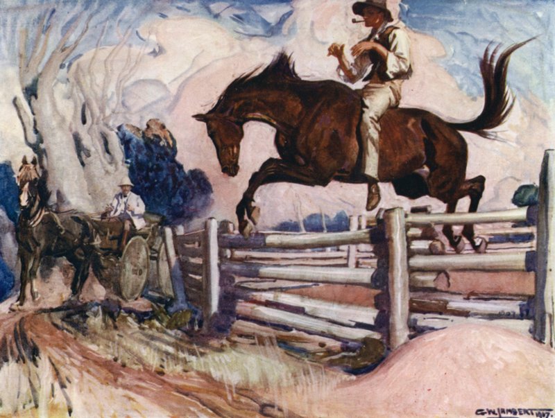Illustrasjon for Romance of Empire, Australia av George Washington Lambert