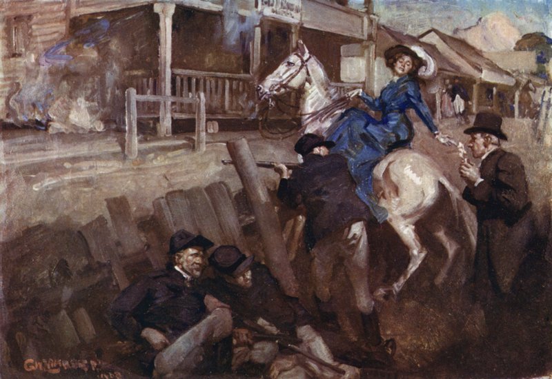 Illustrasjon for Romance of Empire, Australia av George Washington Lambert